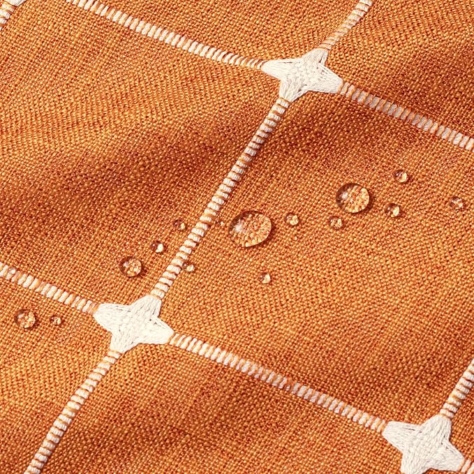 MitoVilla Orange Boho Shower Curtains - Image 6