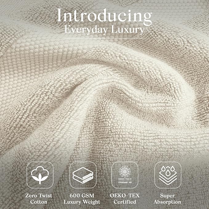 Premium Staple Cotton Bathroom Towel Set - Image 3