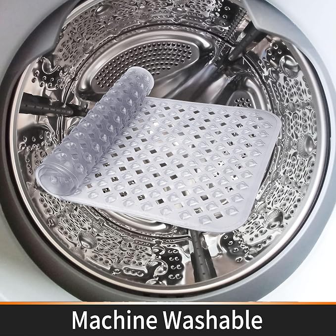 Yimobra Square Shower Mat Non Slip, Super Strong Suction Cups, Machine Washable - Image 6