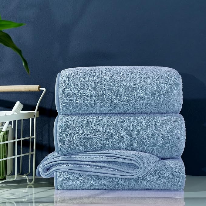 POLYTE Ring Spun Microfiber Oversize Quick Dry Lint Free Bath Towel, 60 x 30 in - Image 5