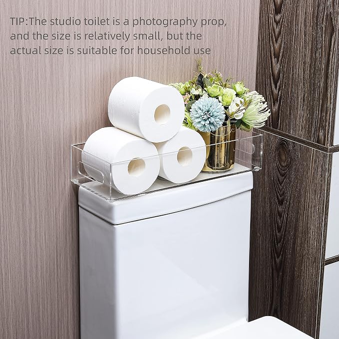 IEEK Toilet Paper Basket, Acrylic Toilet Paper Holder - Image 2