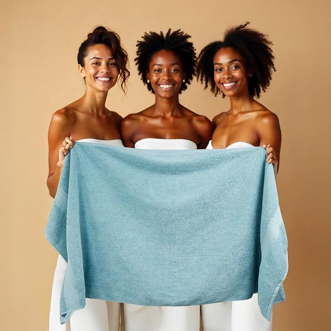 HILLFAIR 12-Piece Cotton Bath Towel Set - Image 5