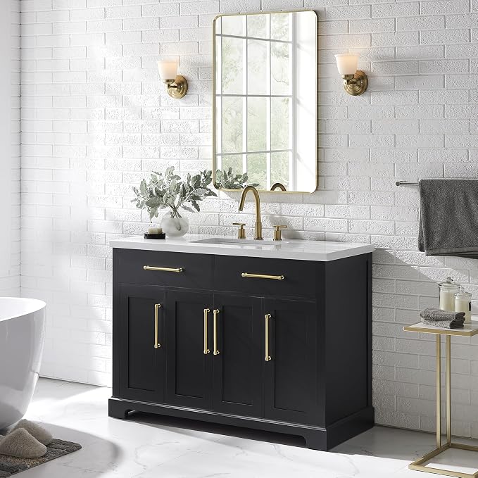 Clara Black 48-Inch Single Bathroom Vanity - Image 2