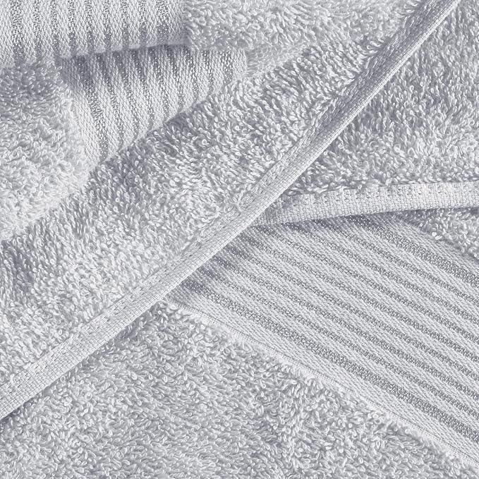 BELZZI Home Ultra Soft 4 Pack Oversized Bath Towel Set 27x54, Cotton Compact - Image 2