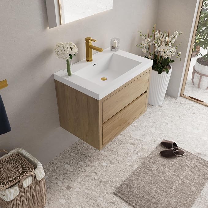 Modern 30" Wall-Mounted Bathroom Vanity - Image 7