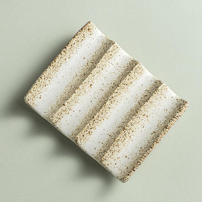 Soap Dish for Shower, Self Draining Bar Soap Holder for Shower, Ceramic - Image 5