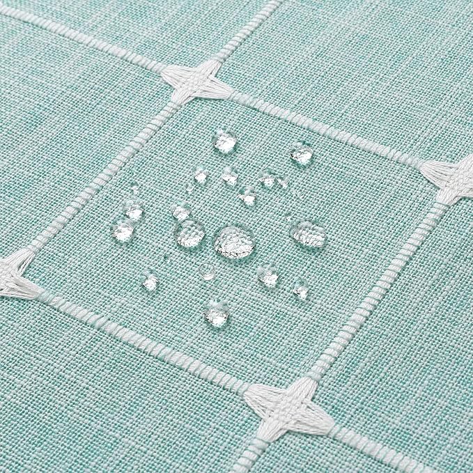 MitoVilla Teal Blue Boho Shower Curtains - Image 6