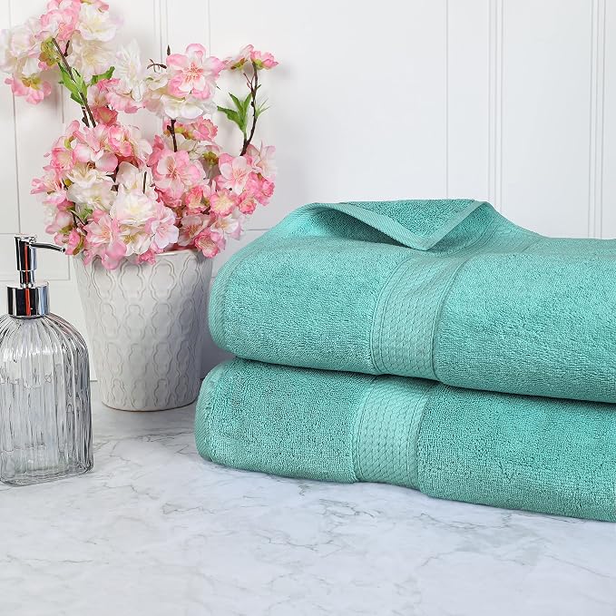 BLUENILEMILLS BNM 800 GSM Premium Quality Egyptian Cotton Bath Sheet Set - Image 2