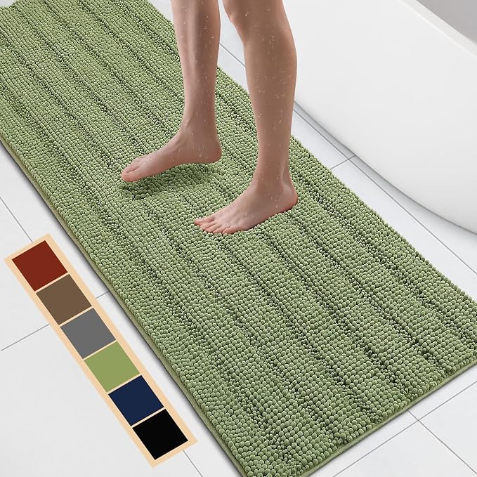 Bcoimo 70"×24" Chenille Bath Mat – Non-Slip by Bcoimo