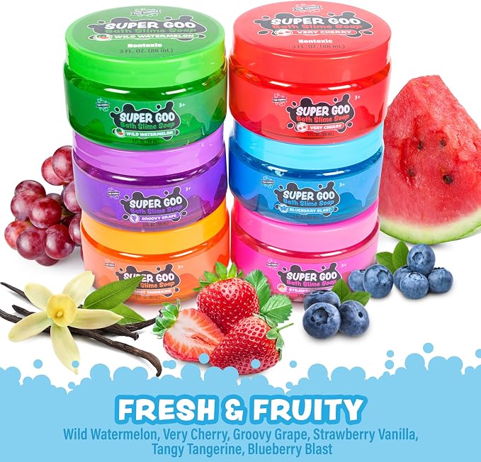 Tub Works® Super Goo Bath Slime™ Kids Soap Bath Toy, 6 Pack | Stretchy - Image 5
