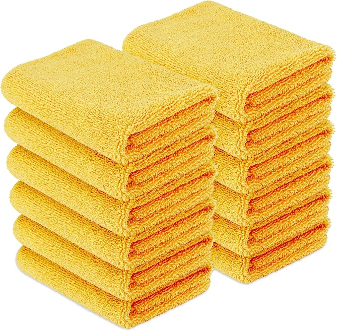 Amazon Basics Microfiber Car Drying Towels, Lint Free, Scratch Free, Highly by AmazonBasics