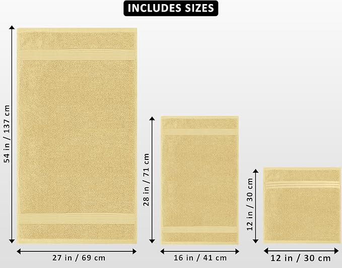 Utopia Towels 8 Piece Premium Towel Set, 2 Bath, 2 Hand, and 4 Washcloths - Image 2