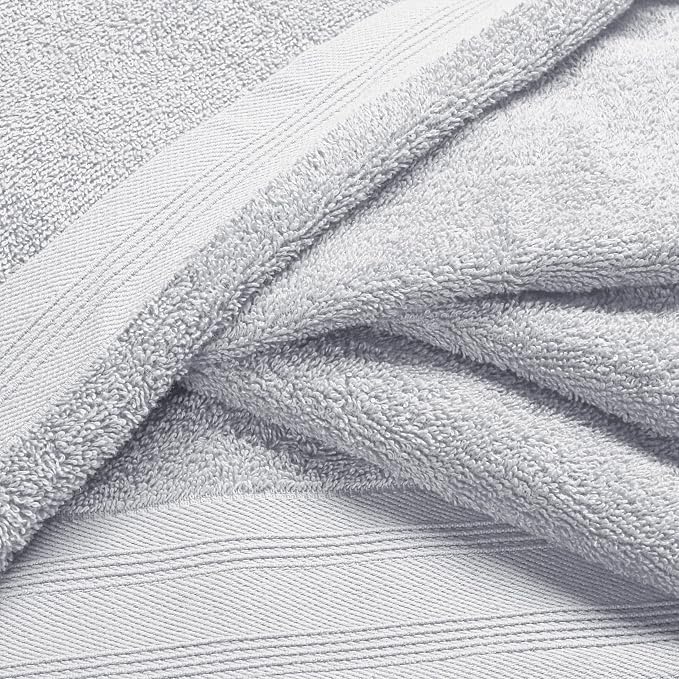 Ultra Soft 6 Pack Cotton Towel Set, Contains 2 Bath Towels 28x55 inch, 2 Hand - Image 2
