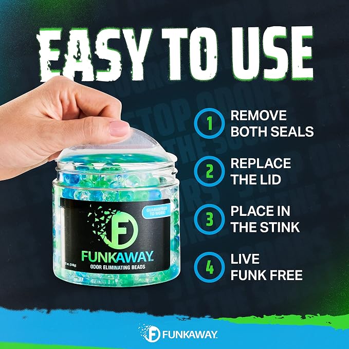 FunkAway Odor Eliminating Beads, 12 oz., 6 Pack, Supercharged Odor Absorbing - Image 7