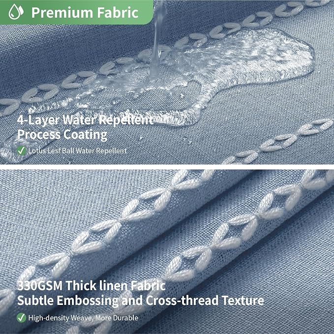 No Hook Extra Long Shower Curtain Set - Image 3