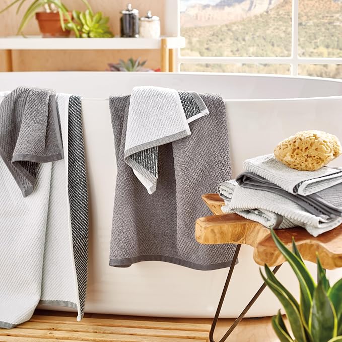 Wellbe 6-Piece Washcloth Set, Quick Dry, 13” x 13” - Image 6