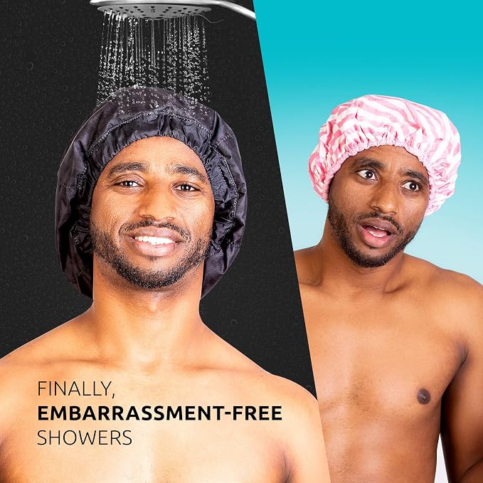 Men Shower Cap For dreadlocks, curly Hair. Waterproof, Large shower cap for - Image 7
