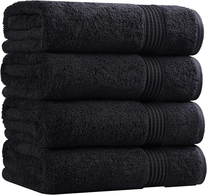Superior Egyptian Cotton 4-Piece Bath Towel Set by SUPERIOR