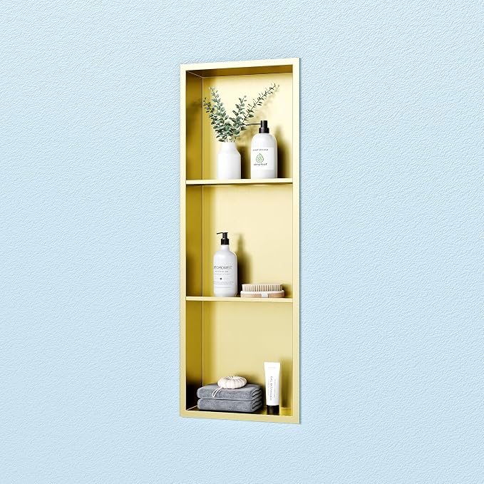 Neodrain Stainless Steel Shower Niche, NO Tile Needed Recessed Shelf - Image 6