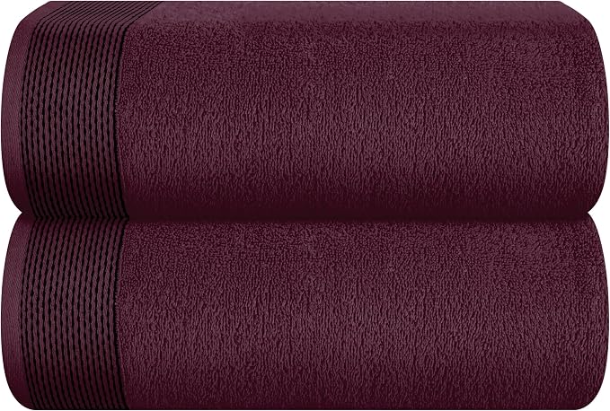 Belizzi Home Cotton 2 Pack Oversized Bath Sheet 35 x 70, Large Bath Sheet by Unknown