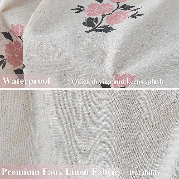 ORTIGIA Boho Pink Shower Curtains - Image 6