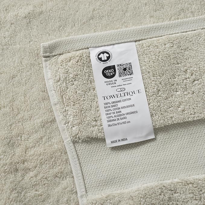 TOWELTIQUE- Organic Cotton Luxury Bath Towels Pack of 4 GOTS & Oeko- TEX - Image 4