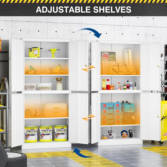 71” Metal Storage Lockable Heavy Duty File Cabinet Garage Tool Cabinets - Image 5