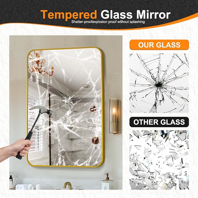 Delma Bathroom Vanity Mirror, High-Definition Bathroom Mirror, Versatile - Image 6