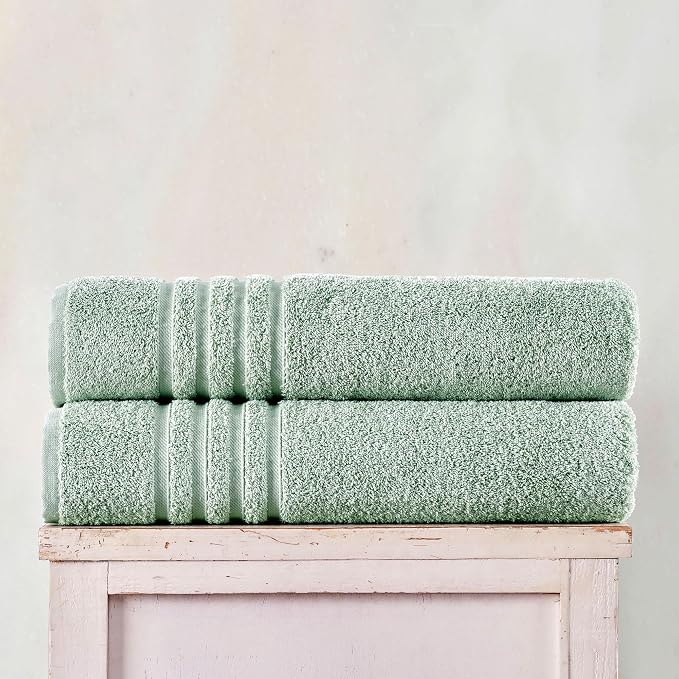 Hawmam Linen Jumbo Large Bath Sheets Towels 2 Pack Soft and Absorbent - Image 2