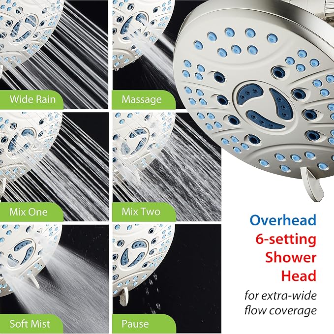 Hotel Spa AquaCare As-Seen-On-TV High Pressure 48-setting Rain & Handheld 3-way - Image 8