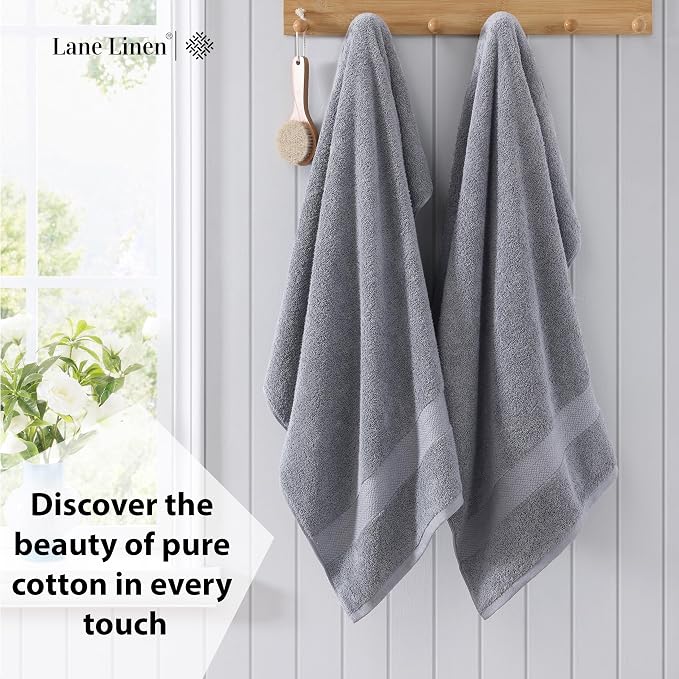 LANE LINEN 100% Pure Cotton Bath Sheets Set of 4 - Image 3