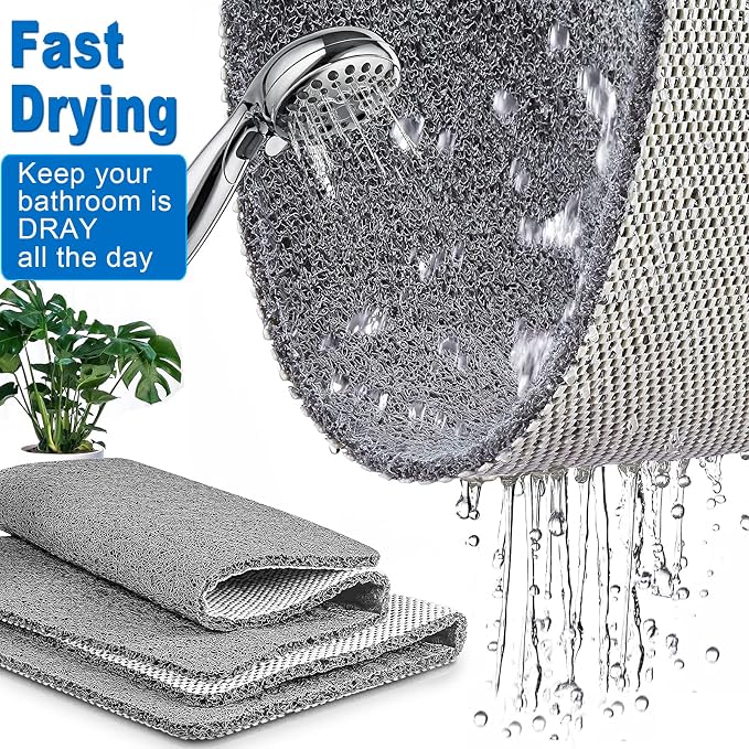 Shower Mats Non Slip for Elderly, 24x32’’Lager Loofah Bath Mats for Shower - Image 3