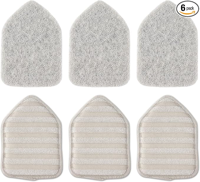 Tile Tub Scrubber Brush Replacement Pads 6 Pieces by CLEANHOME