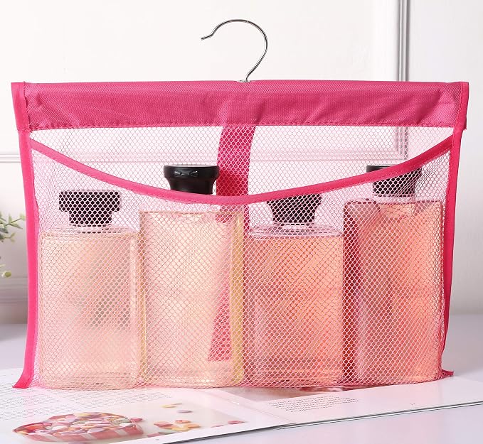 Portable Mesh Pocket with Rotatable Hanger, Quick Dry Serial Type Bath Storage - Image 3