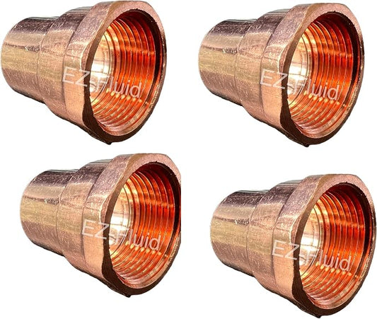 EZ-FLUID 1" C X FIP LF Copper Female Adapter Pressure Copper Fittings, Sweat by EZ-FLUIDPlumbingProducts