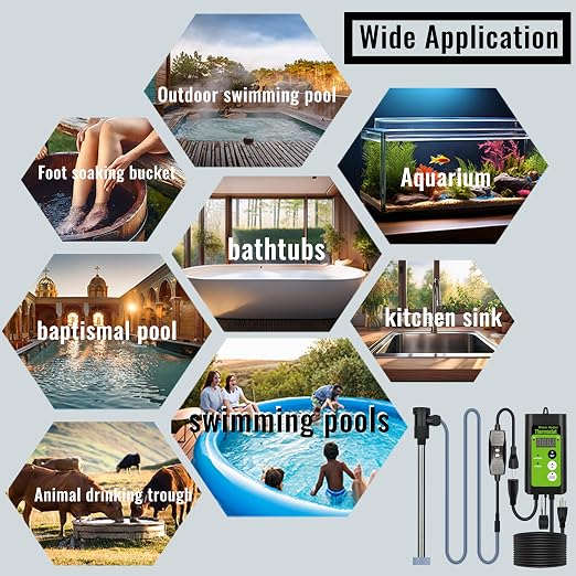 1300W Titanium Fully Submersible, Portable Pool & Hot Tub Electric immersion - Image 7