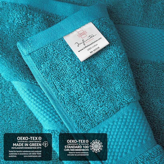 Infinitee Xclusives– Luxury Bath Sheets Towels – 2 Pack 600 GSM– 100% Ring Spun - Image 5