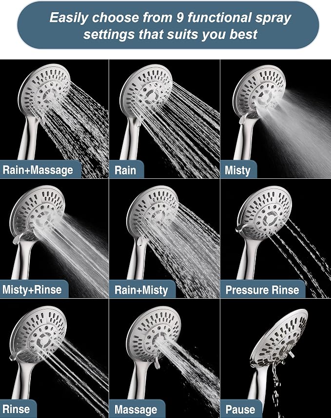 BRIGHT SHOWERS Shower Faucet Set, Shower System - Image 5