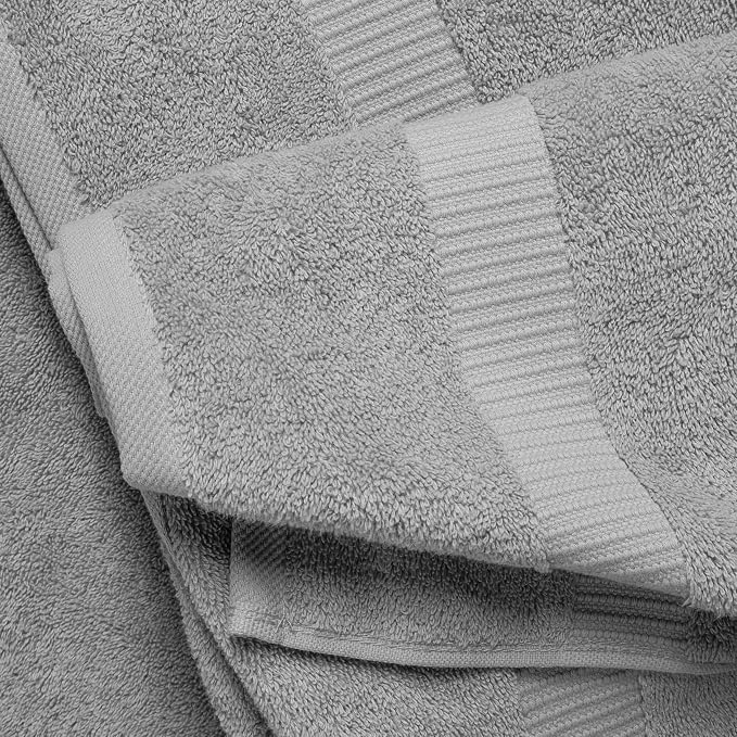 SALBAKOS 100% Turkish Cotton Extra Large Bath Sheet Set of 2 35x70 inch | - Image 3