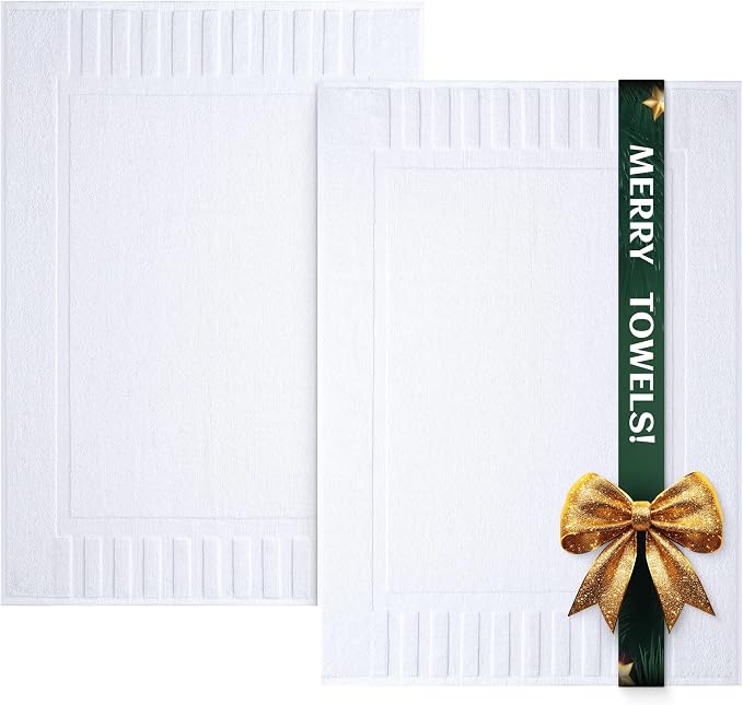 White Classic Luxury Bath Mat Floor Towel Set by WhiteClassic