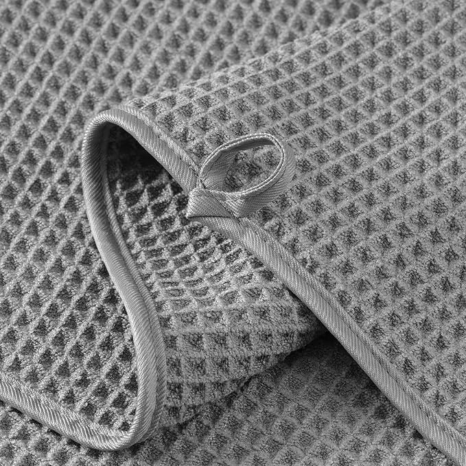 Microfiber Waffle Hand Towels, 4 Pieces, Fast Drying, Lint Free - Image 3