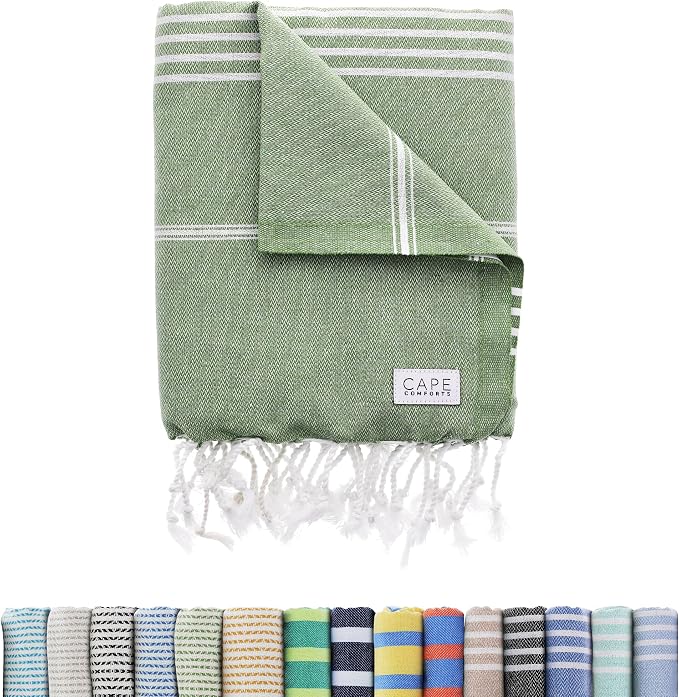 Large Turkish Beach Towel, Classic Sage by CapeComforts