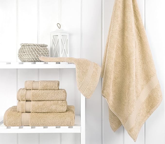 Cotton Paradise 6 Piece Towel Set, 100% Cotton Soft Absorbent Turkish Towels - Image 3