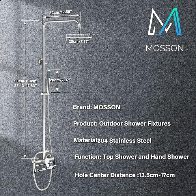 Rain Shower System Outdoor Shower Fixtures - Image 6