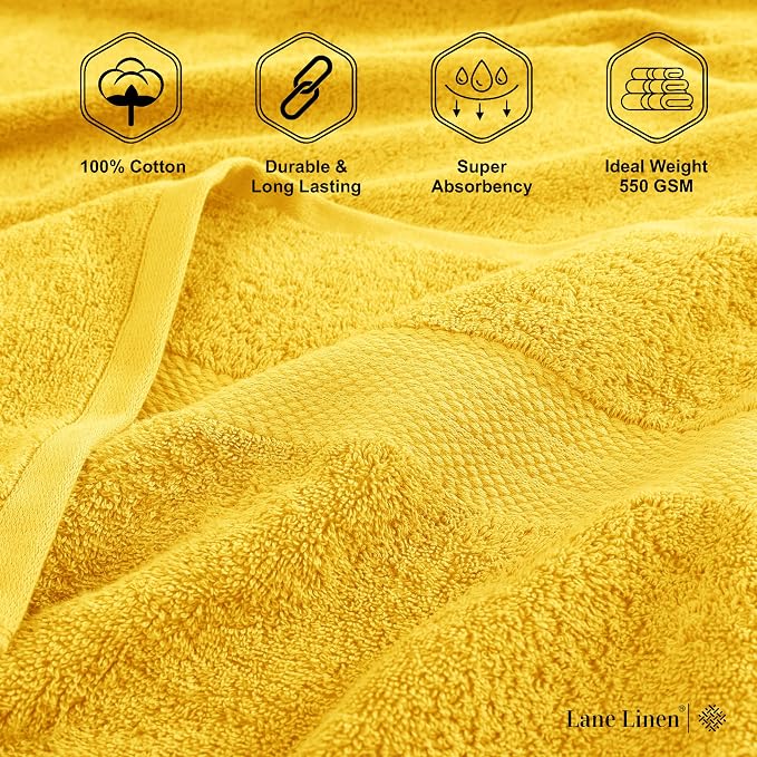LANE LINEN 100% Luxury Cotton Bath Sheets 4 Pack - Image 6