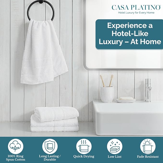 Casa Platino 4 Pack Hand Towels - Image 2