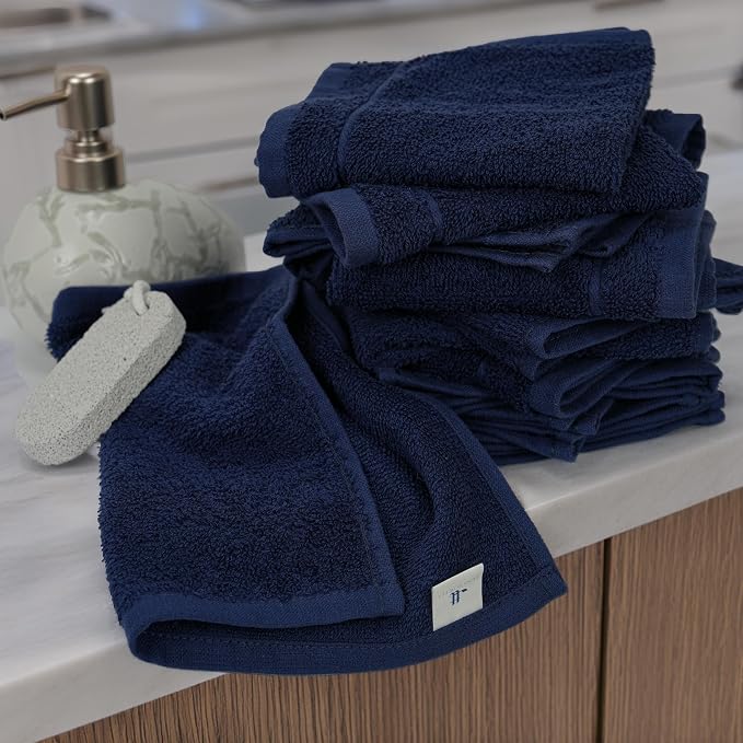 Tens Towels Pack of 24 Washcloths, 12 x 12 Inches, Lighter Weight, Quick to Dry - Image 5