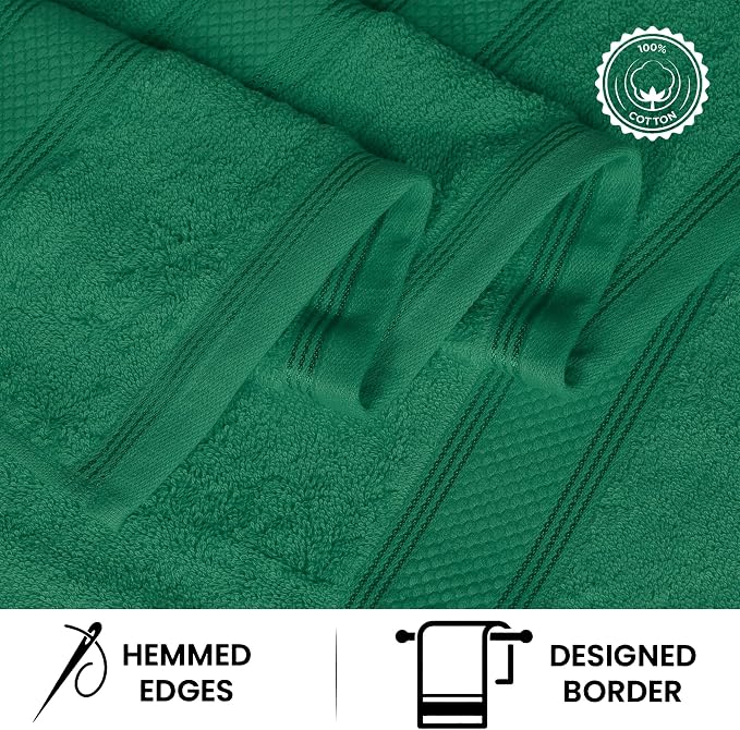 Casa Lino Green Bath Towels Set of 4 - Image 5