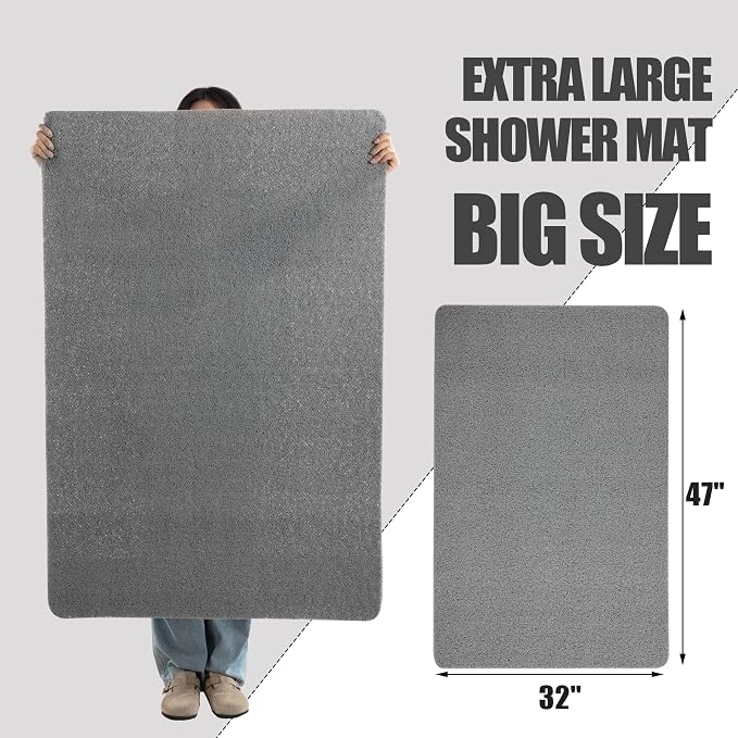 HOMBYS 47 x 32 Extra Large Shower Mat - Image 2