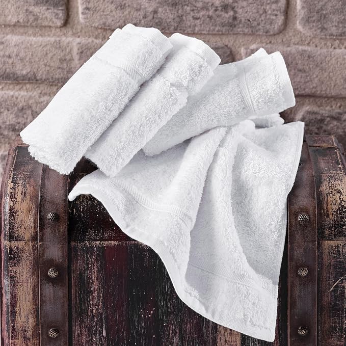 Hawmam Linen Luxury Cotton Washcloths 13x13 Inch - Image 5